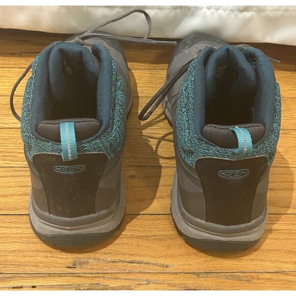 KEEN Women's Size 8.5W Gray & Teal Hiking Boots - Picture 2 of 7